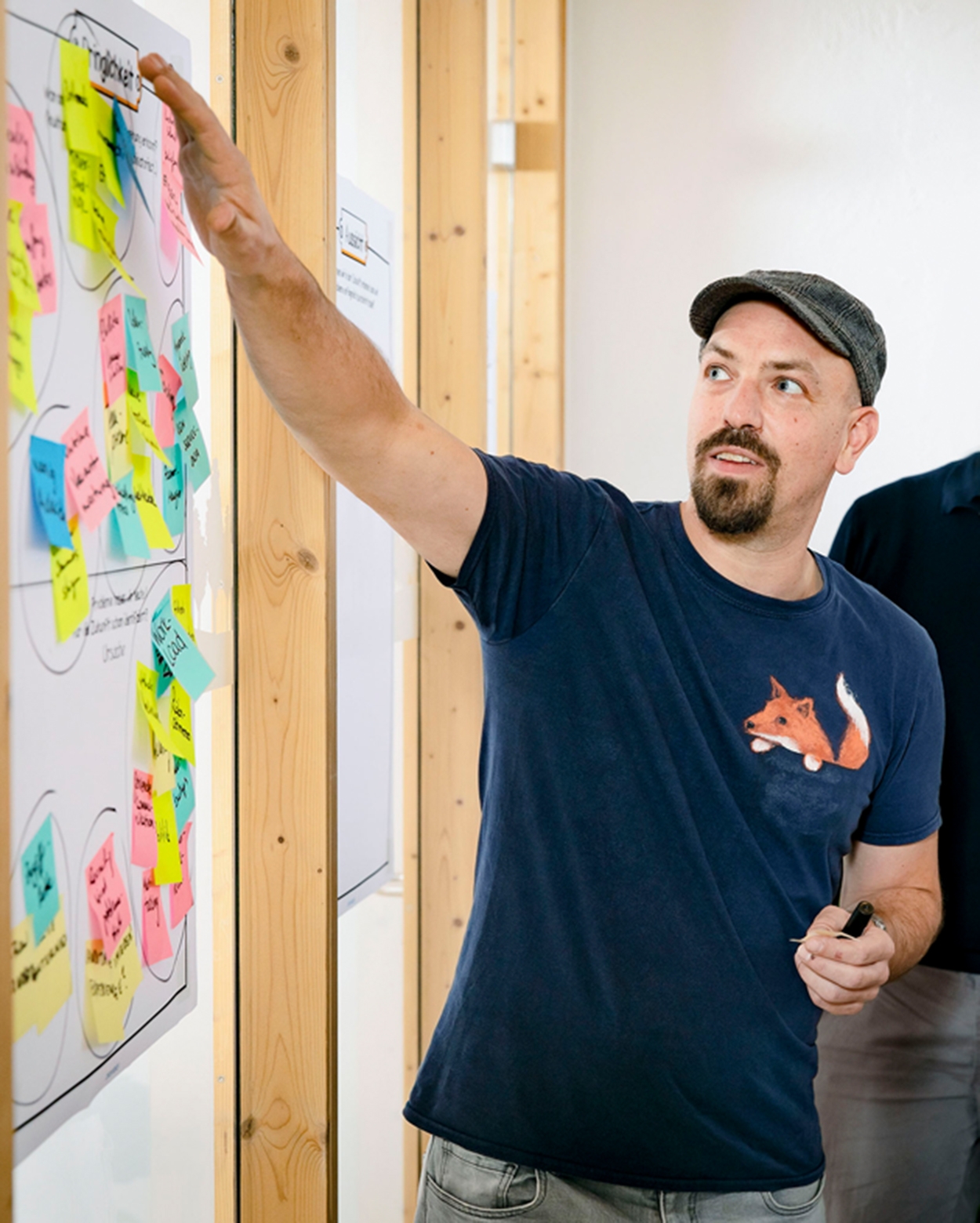 Unser Product Owner und Agile Coach Marian in einem Kundenworkshop.